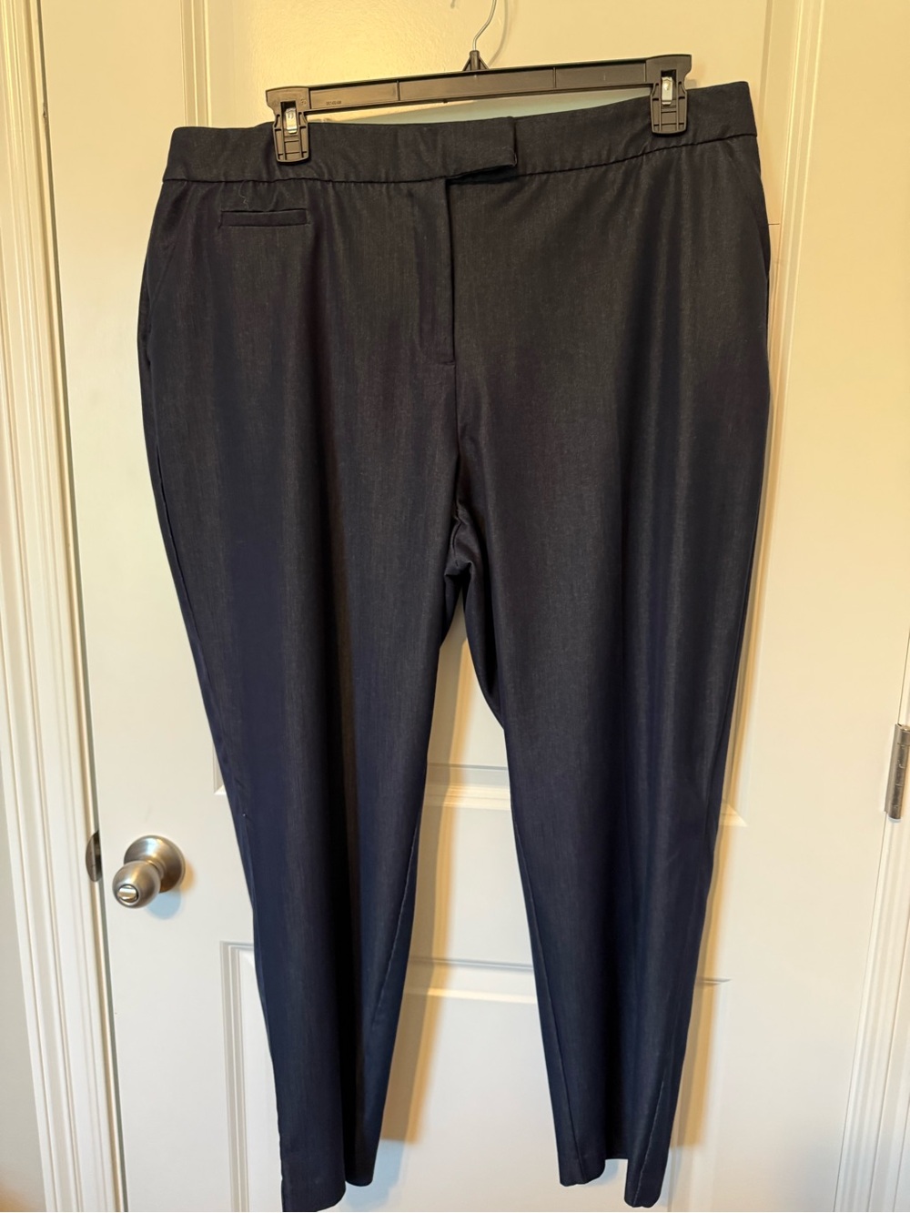 Investments Navy Tailored Straight-Leg Trousers